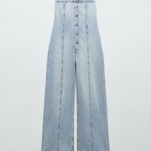 Strapless Denim Jumpsuit